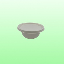 圓形白色環保紙碗連蓋